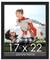 17x22 Decor Picture Frame with UV-Resistant Acrylic & Acid Free Backing, Available in 2 Finishes - Black and Brown
